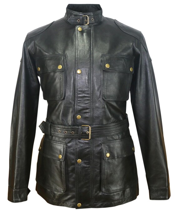 Jade Black Belstaff Panther Style Genuine Nappa leather | Etsy