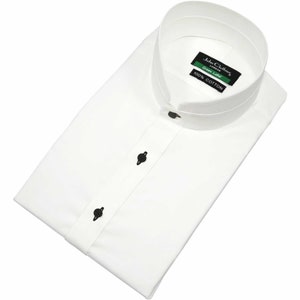 Men's White Shirt Black Buttons 2.5 High Band - Etsy