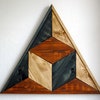ITSASO Wood Wall Art, Triangle Shelf, Functional Geometric Wall Decor ...