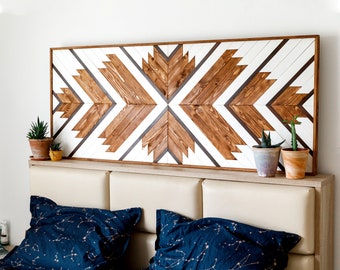 WOOD WALL ART, Geometric wood wall art, Large Wood Wall hanging, Boho Wood Art, Rustic Wall Hanging, Wood wall decoration, Wood Mosaic