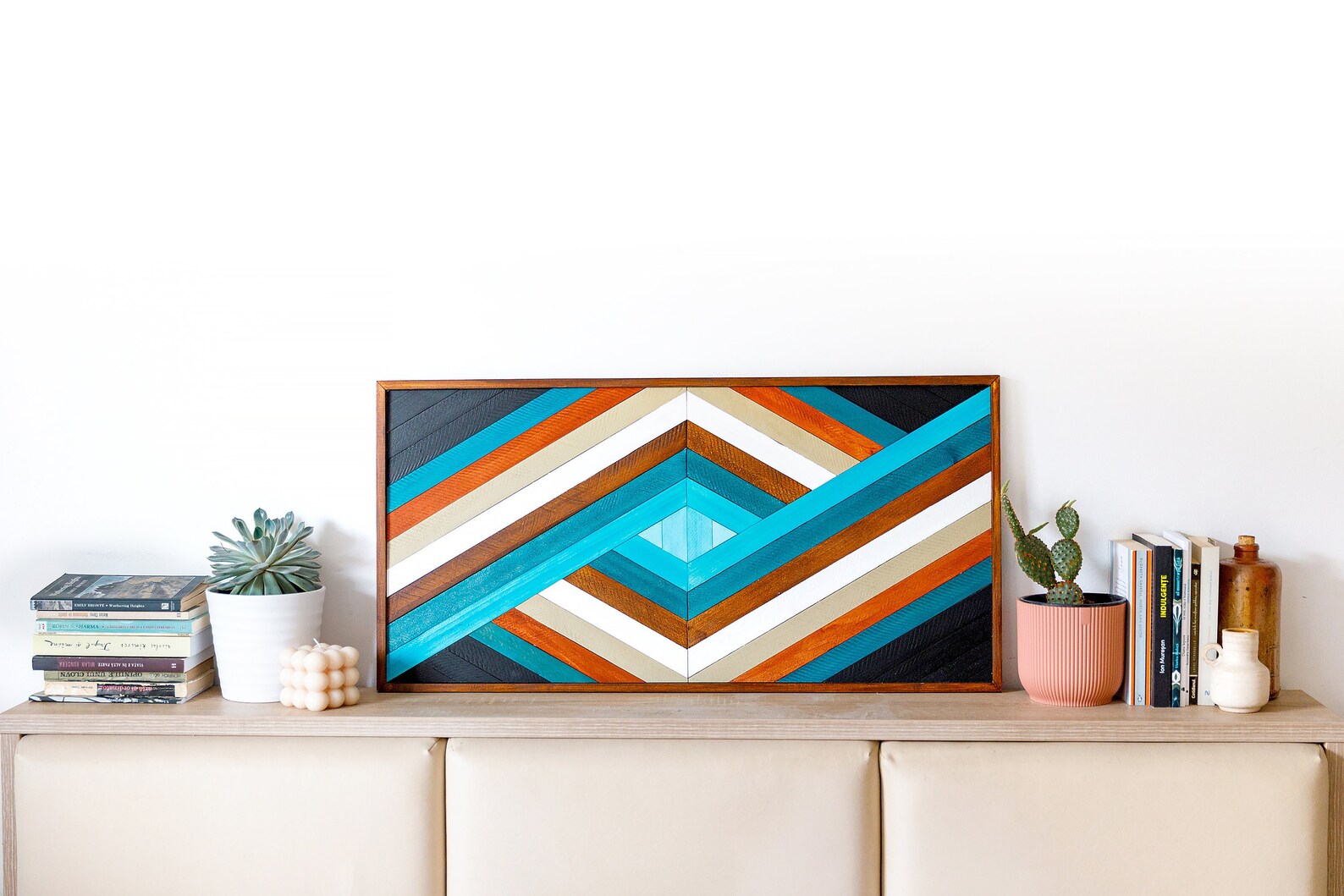 WOOD WALL ART Geometric Wood Wall Art Modern Wall Hanging Etsy