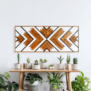 WOOD WALL ART, Geometric wood wall art, Large Wood Wall hanging, Boho Wood Art, Rustic Wall Hanging, Wood wall decoration, Wood Mosaic