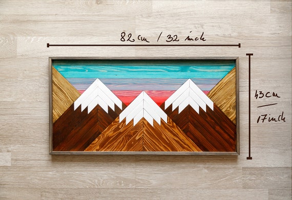 Mountain Art / Wood Art / Reclaimed Wood Art / Nursery Decor / Gallery Wall  / Fathers Day Gift / Mountain / Wood Wall Hanging / Boho / Gifts 