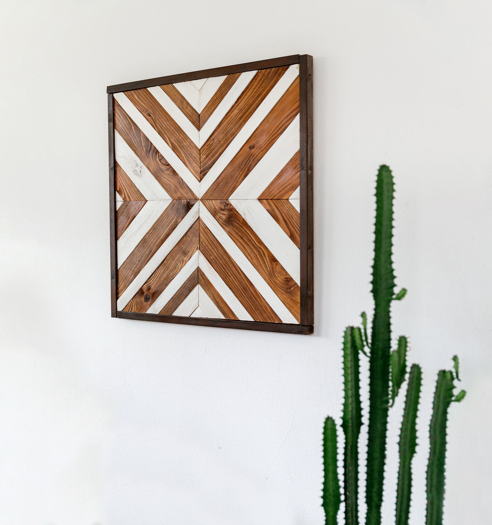 WOOD WALL ART Geometric Wood Wall Artwood Wall Hangingboho Etsy