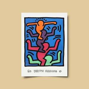 Keith Haring Print, Exhibition Poster, Pop Art Wall Art, Home Decor, Digital Download Abstract Art, Instant Download