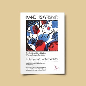 Kandinsky Exhibition Poster, Cheap Wall Art, Kandinsky Print, Museum Poster, Kandinsky Art, Digital Download, Abstract Art
