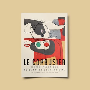 Le Corbusier Exhibition Poster, French Art, Architecture Print, Instant Download Art, Museum Print