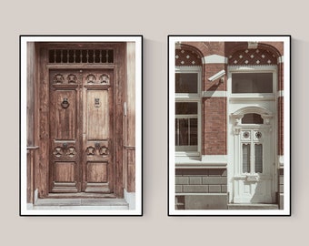 Door Photography, Door Prints, 2 Print Set, Architecture Art,  Doorway Decor, Two Piece Set, Entryway Print, Digital File