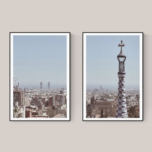 Barcelona Travel Wall Art, Two Piece Set, Spain Art Prints, Urban Wall Art, Barcelona Poster, Téléchargement numérique
