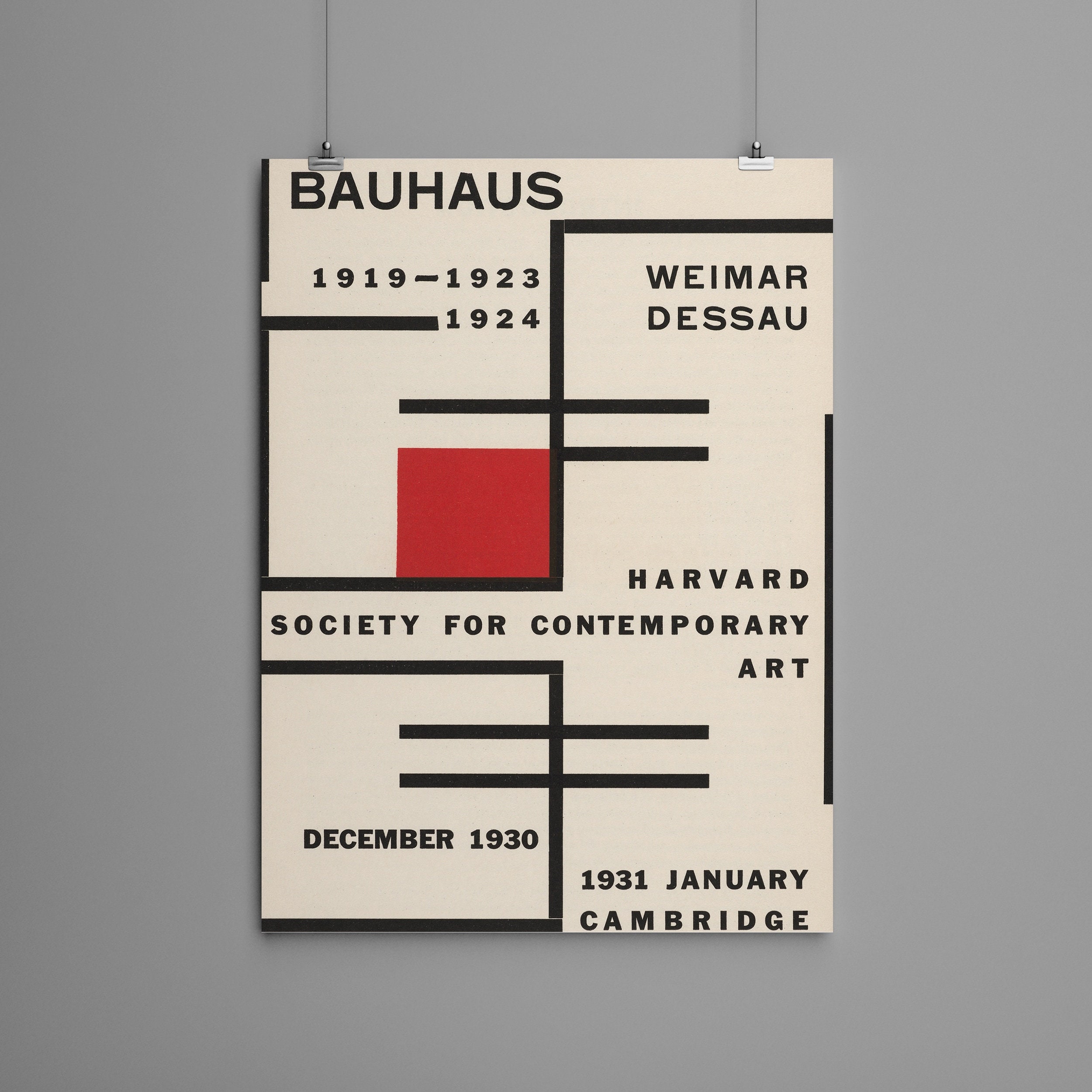 Bauhaus Poster Vintage Art Prints Exhibition Poster Walter Etsy