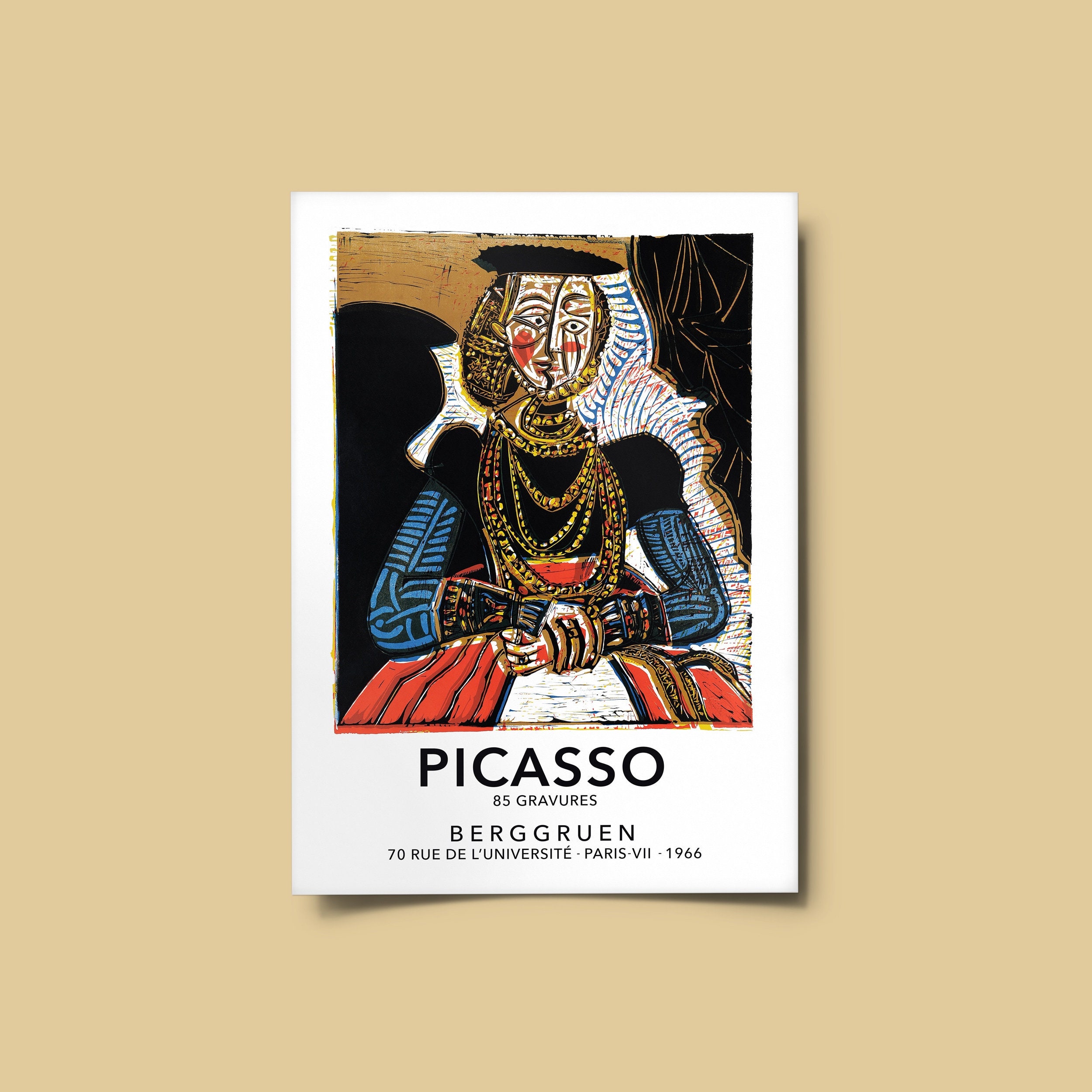 アート・デザイン・音楽 Picasso posters Pablo Picasso - Centre Culturel Du Marais Original Vintage