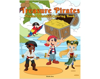 Treasure Pirates, Pirates Printable Coloring Book
