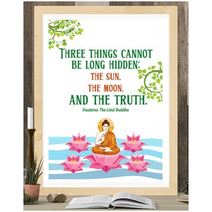 Printable Buddha Wall Art Poster, Home Decor, Quote Poster