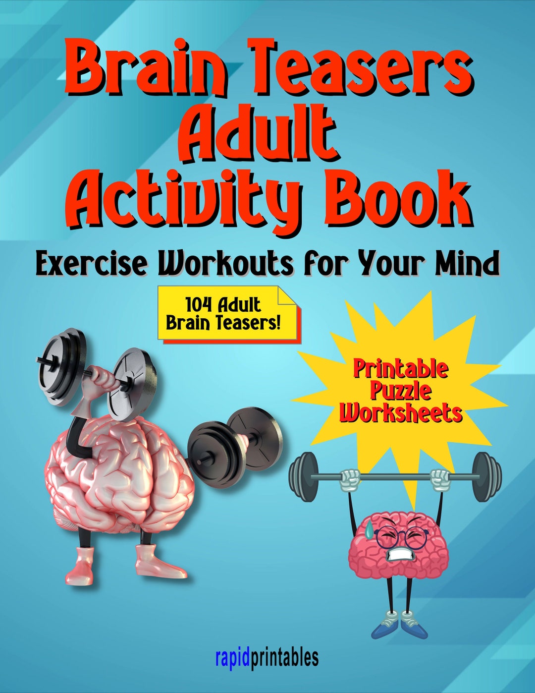 Brain Teasers Adult Activity Book Etsy