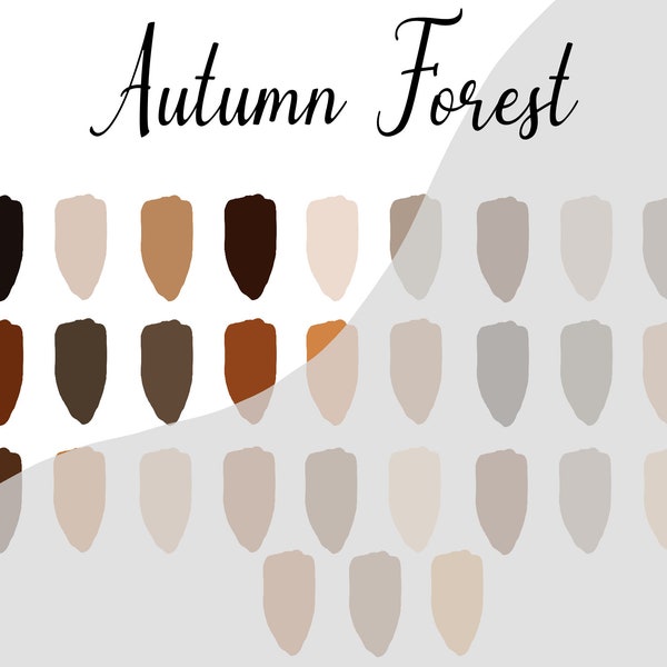 Autumn Forest Procreate Swatch Datei | Farbpalette, digitale Farbpalette, Procreate Palette, Procreate Swatch, Procreate Werkzeuge