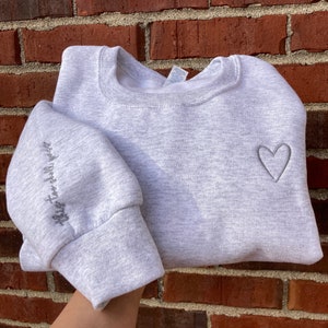 Positive affirmation embroidered sweatshirt this too shall pass sleeve embroidery gifts for mom self love Mother’s Day gift mental health