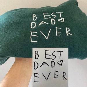 Custom one of a kind  handwriting embroidered gifts for mom unique gifts for grandma grandpa keepsake memory birthday father dad anniversary