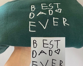 Regalos personalizados únicos con escritura a mano bordada para mamá, regalos únicos para abuela y abuelo, recuerdo de cumpleaños, aniversario del padre.