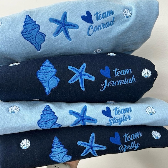 Embroidered TSITP crewneck sweatshirt team jeremiah conrad belly jellyfish staylor favorite tv show cousins beach the summer