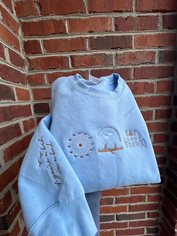Embroidered The Notebook movie sweatshirt crewneck Allie Noah Lover Couples Matching Valentines Gift love story gifts for girlfriend
