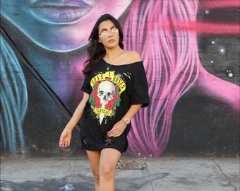 oversized rock t shirt dress
