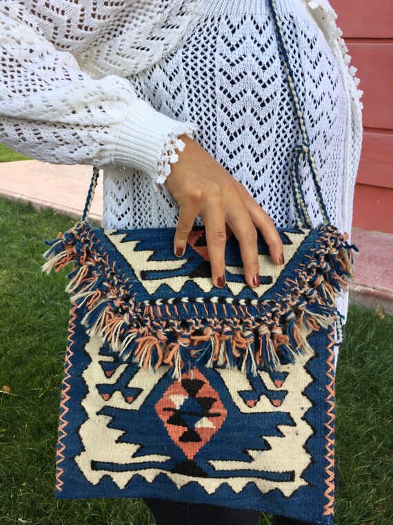 Handmade Kilim Bag, Shoulder Bag for Woman,Vintag… - image 6