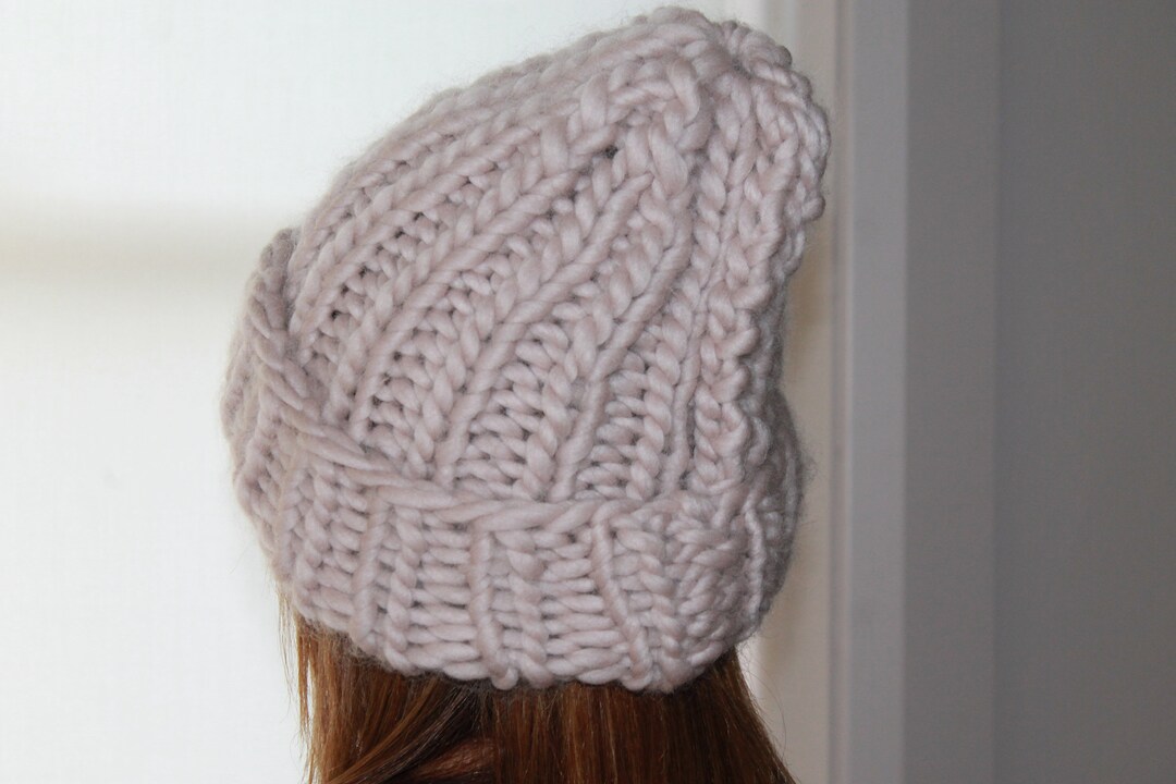 Downloadable Chunky Knit Beanie Pattern Etsy