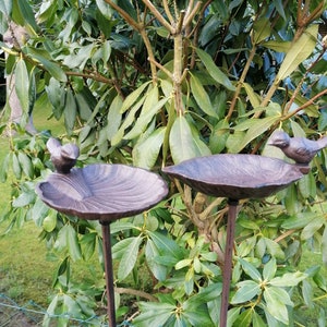 Bird bath / bath, made of cast iron, 2 assorted, in vintage design