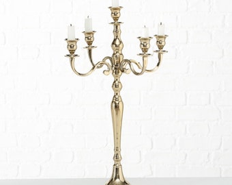 Kerzenständer 5-armig in Gold Kerzenleuchter 60 cm vergoldet Leuchter Kerzenständer 5-armig in Gold Kerzenleuchter 60 cm vergoldet Leuchter
