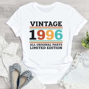 Vintage 1996 shirt, 1996 birthday shirt, Vintage birthday Shirt, Classic Birthday T-shirt, Birthday Idea Tshirt, Vintage Birthday Clothing