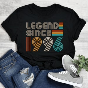 Legend Since 1996 shirt, 1996 Birthday Gift for Women, Classic Vintage T-shirt, Classic Fathers Shirt, Classic Mom T-shirt, retro mom tshirt