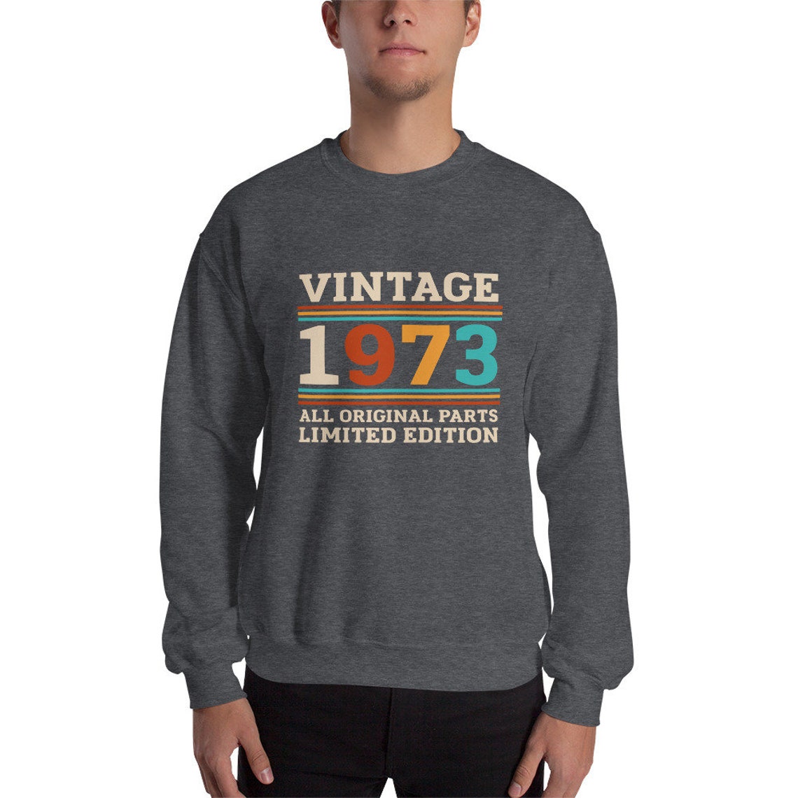 Vintage 1973 Sweatshirt Vintage Birthday Pullover Sweater - Etsy