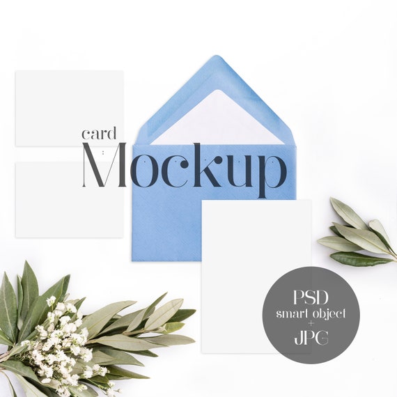 Card Set Mockup Stationery Wedding Card Mockup Rsvp Etsy