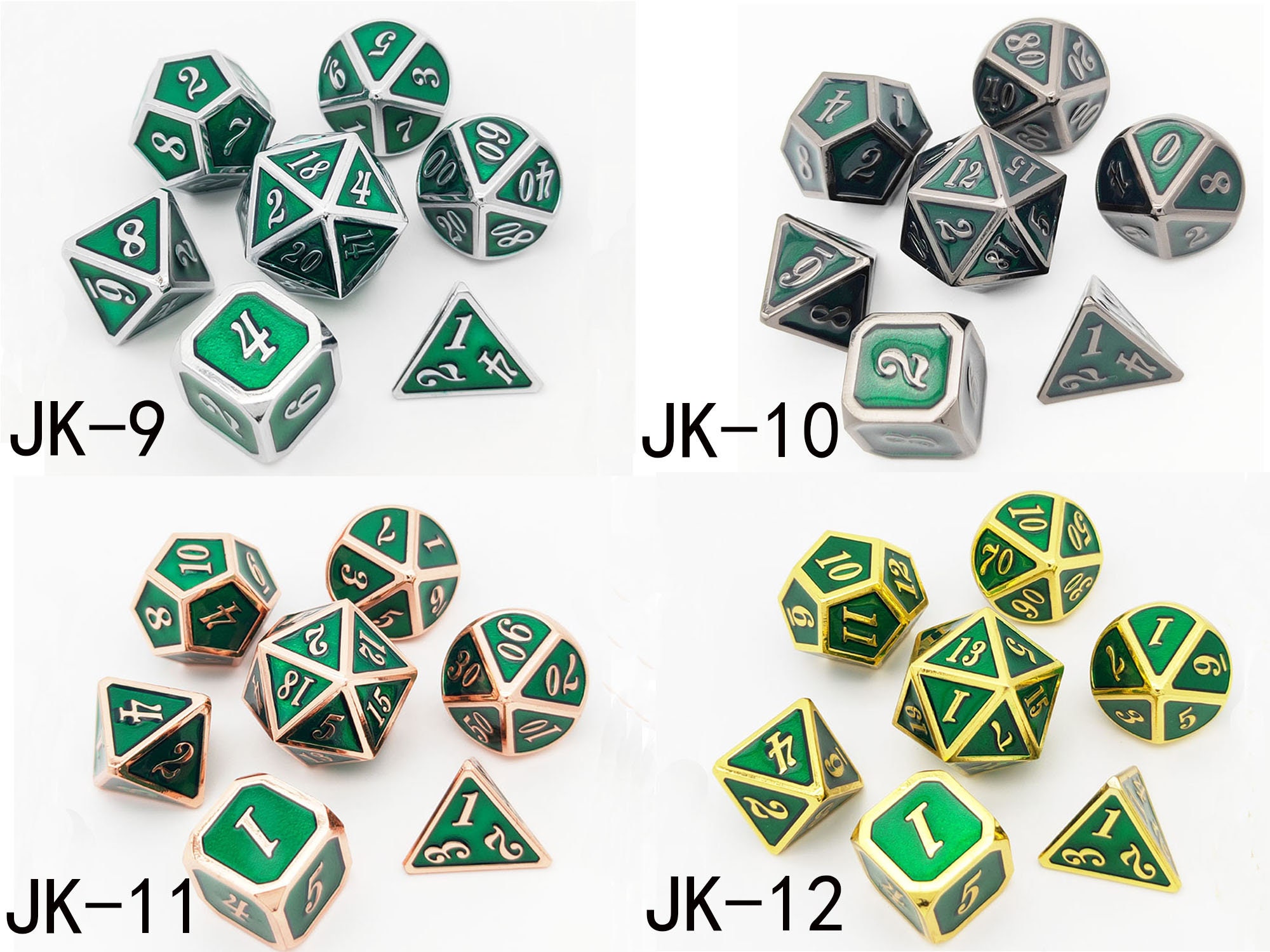 Metal Dice Set 7pcs Set Solid Metal Polyhedral D&D Dice Set Etsy
