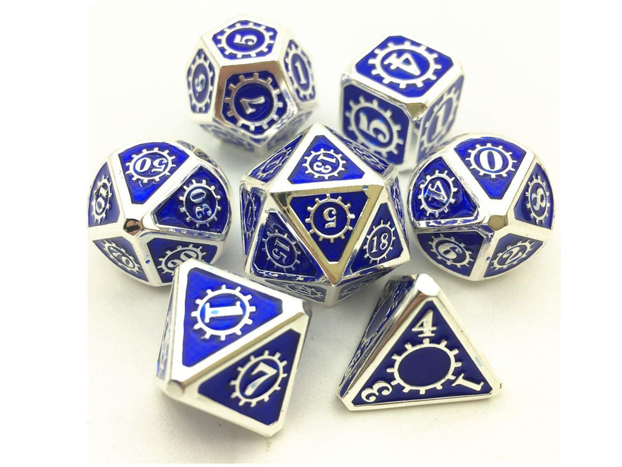 7 Pcs Gold Mechanic Metal Dice Set Balanced Polyhedral for Etsy