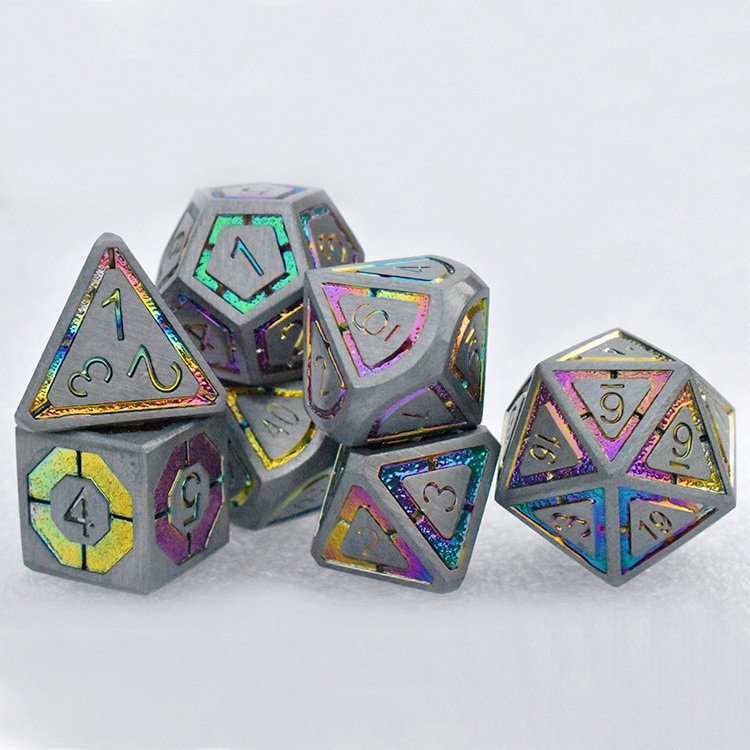 7 pieces set of table game metal dice aluminum alloy table Etsy