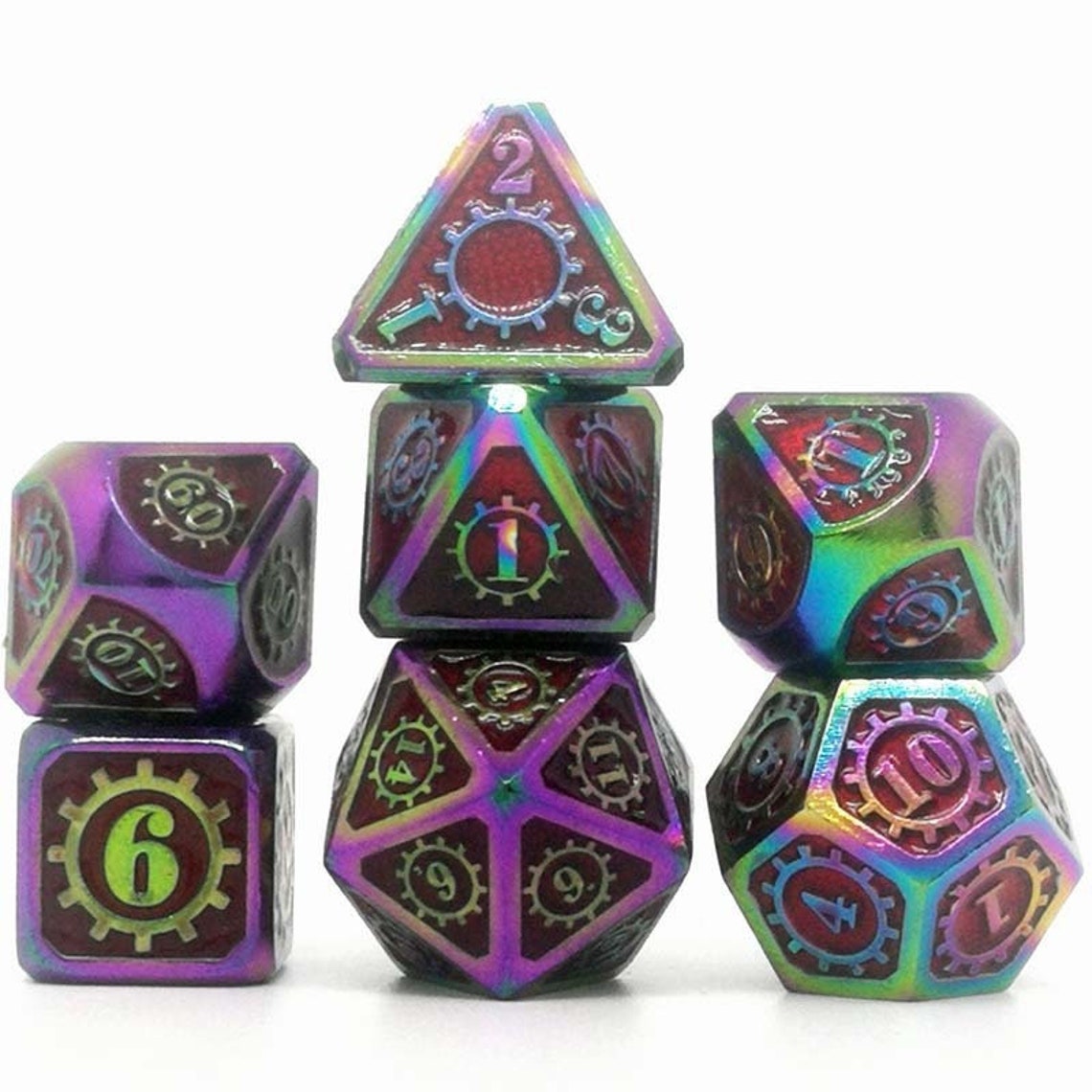 Mechanical Dice for DnD Tabletop RPGs Games 7pcs/set Metal Etsy