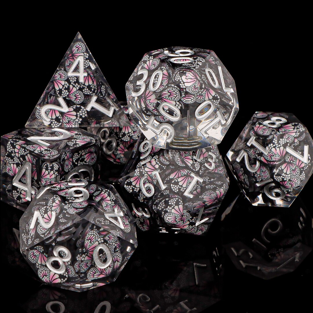 Dice DND Bag RPG Dice Tray With 7 Dice Set for Dungeons and Dragons