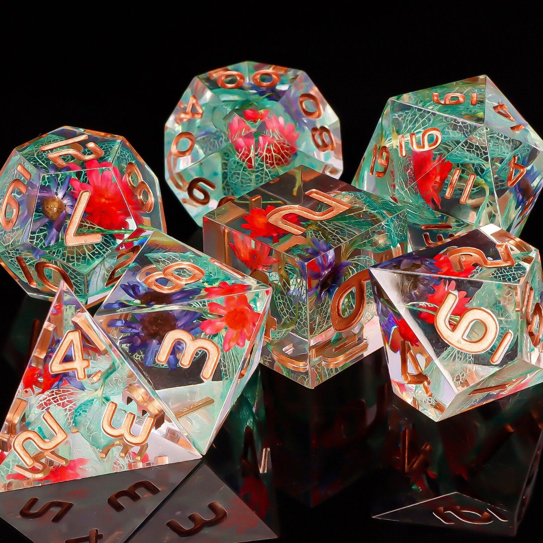 DND Resin Dice Set Dungeon and Dragon Dice D6 Dice Set D&D Etsy