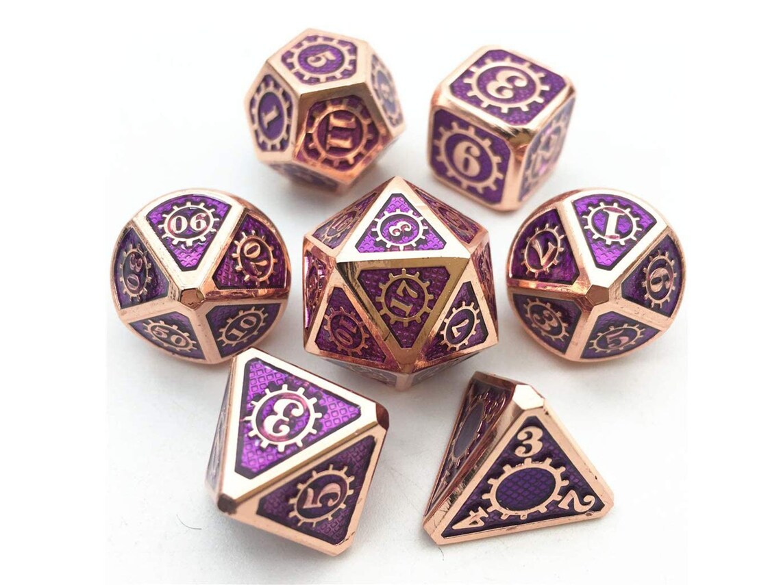 Mechanical Dice for DnD Tabletop RPGs Games 7pcs/set Metal Etsy