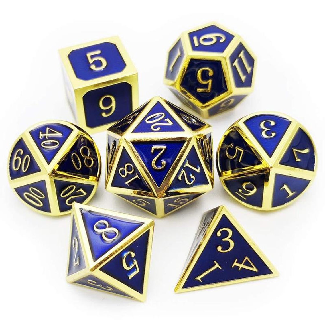 DND Dice Set Metal Polyhedral Dices Metal Dice D4 D6 D8 D10 Etsy