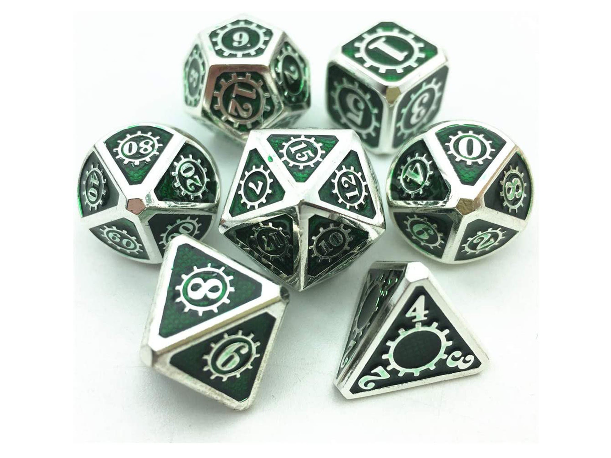 7 Pcs Gold Mechanic Metal Dice Set Balanced Polyhedral for Etsy