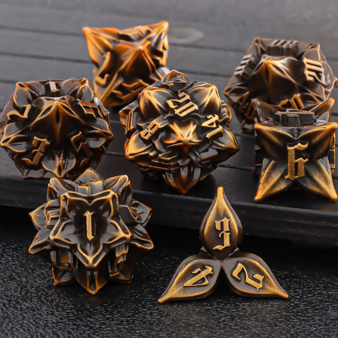 RPG Dice Set, DND Metal Polyhedral Dice Set, D&D Dice Set, Large Role