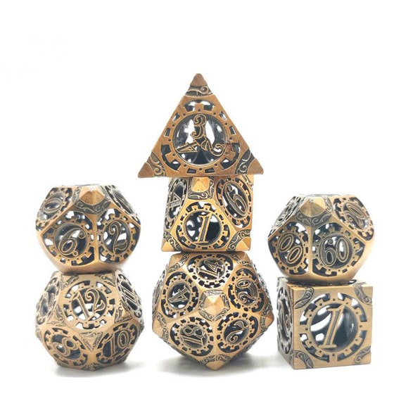 7x Metall Polyhedral Würfel Set Brettspiel für Dungeons & Dragons 