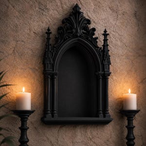 Victorian Gothic Cathedral Wall Altar Niche