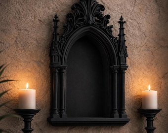 Victorian Gothic Cathedral Wall Altar Niche