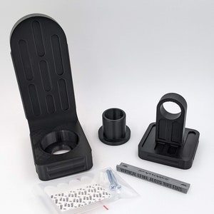 Lightsaber wall mount kit, 3D printed in high detail . Star Wars themed to hold and protect your saber while hanging on your wall for display . Made to fit Legacy Savi or Force FX