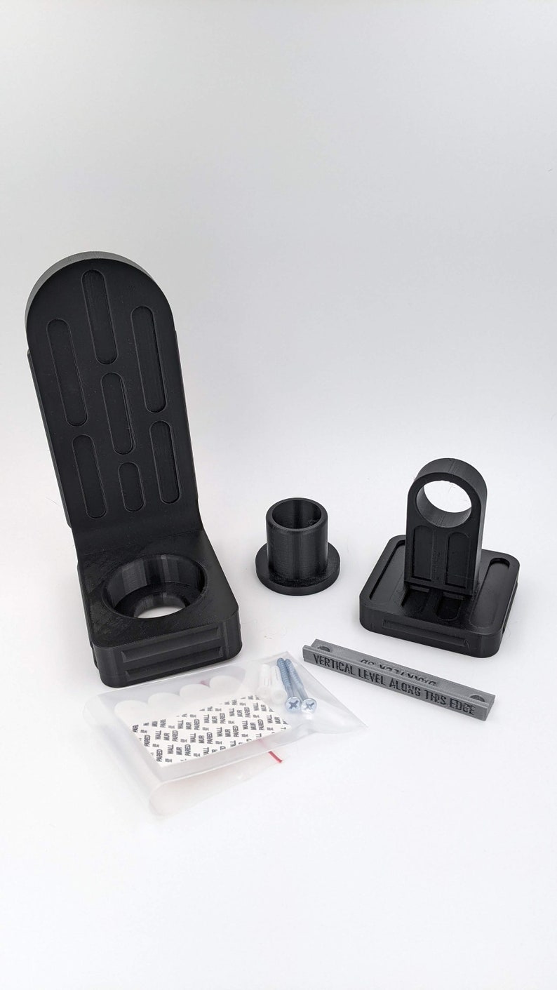 Lightsaber wall mount kit, 3D printed in high detail . Star Wars themed to hold and protect your saber while hanging on your wall for display . Made to fit Legacy Savi or Force FX