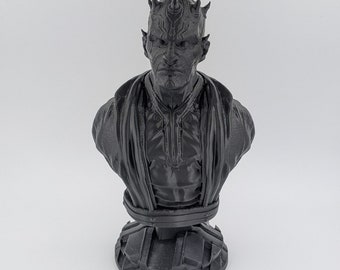 Star Wars Darth Maul Bust, 3D Printed PLA Figure