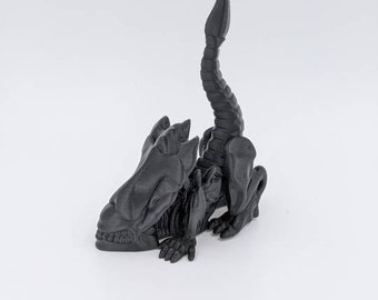Queen Alien, cute, aliens, alien, xenomorph, Alien Romulus Fanart Figure - Handcrafted Sci-Fi Art